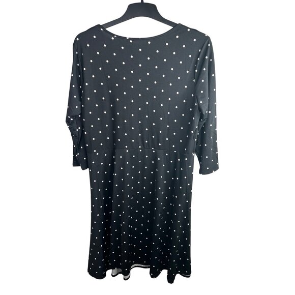 NY Collection Polka Dot Black & White Womens Dress Size XL - Picture 12 of 12